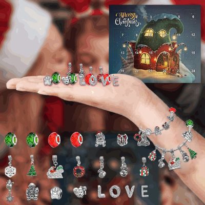 Calendário do Advento com pulseiras e pingentes de Natal | ADVENTBRACE