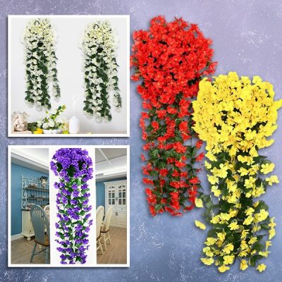 Bouquet de flores artificiais suspensas realistas | HANGROSE